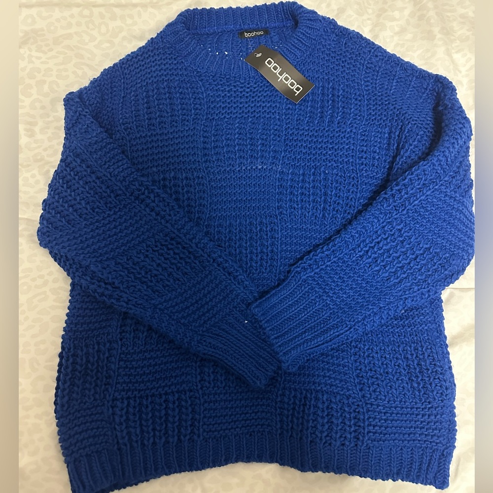 Boohoo royal blue sweater size S/M